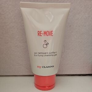 Clarins RE-MOVE Gel in White and Pink Bottle, New